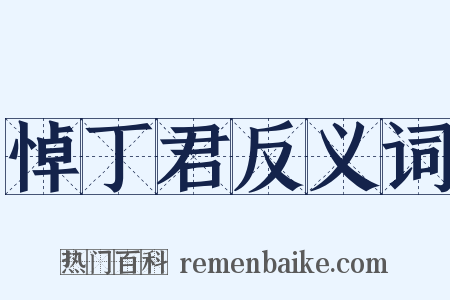 悼丁君反义词是什么意思的图片